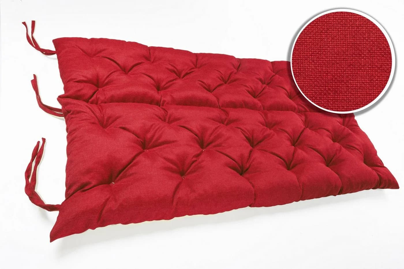 sunnypillow Bankauflage rot mit Befestigungsbändern - Bild 4