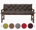 sunnypillow Bankauflage Anthrazit Polyester Kissen Bild 2