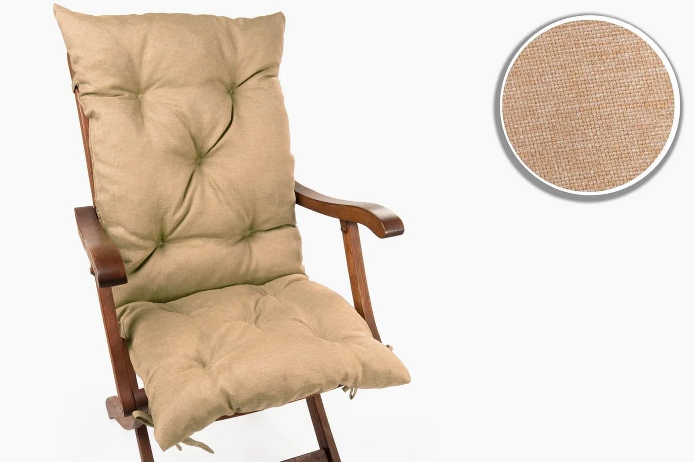 sunnypillow Bankauflage Stuhlkissen Beige Polyester
