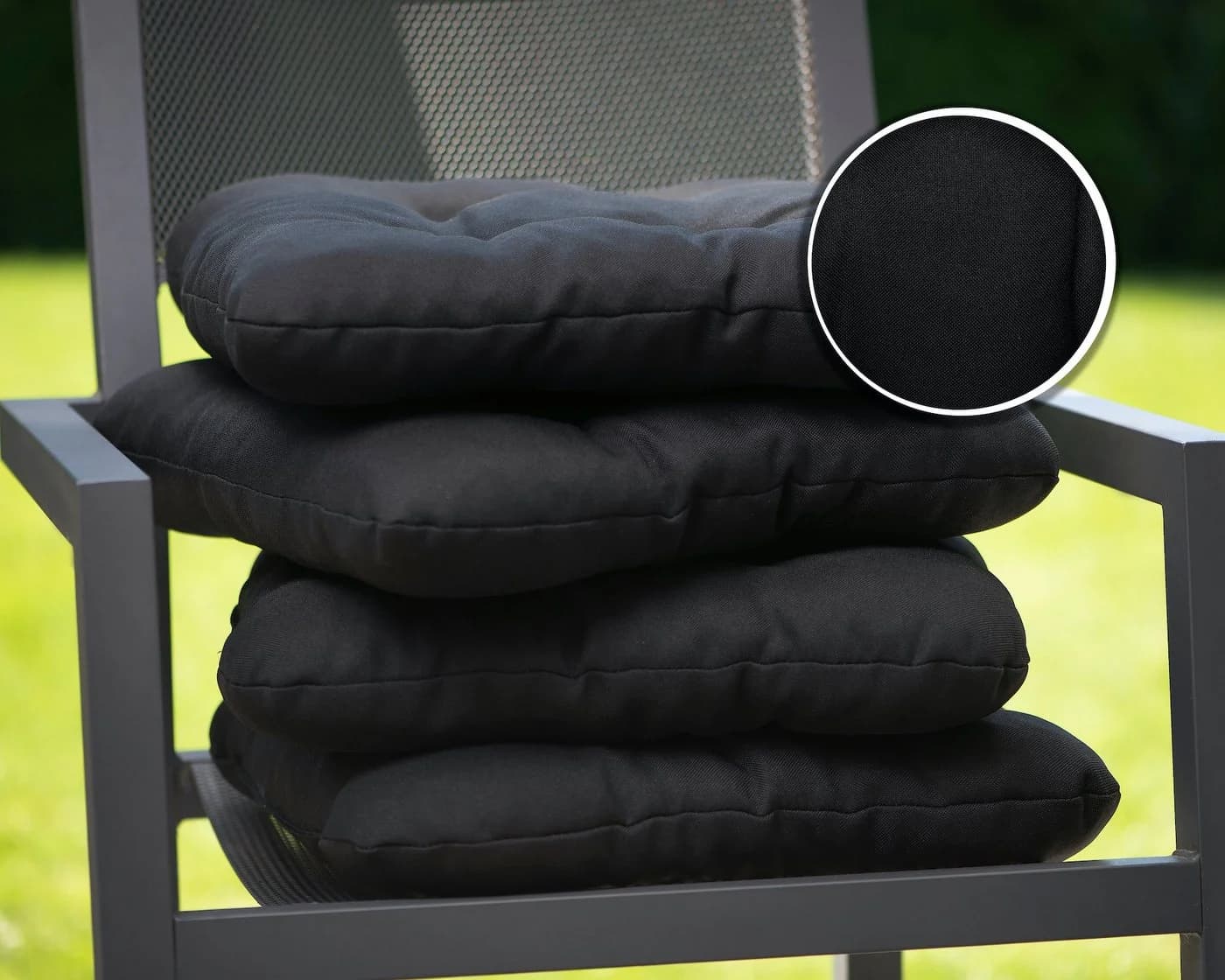 sunnypillow Stuhlkissen 4er Set 45x45 cm Bequeme 8cm, Polsterauflage Auflage für Stühle / Bänke - Bild 5