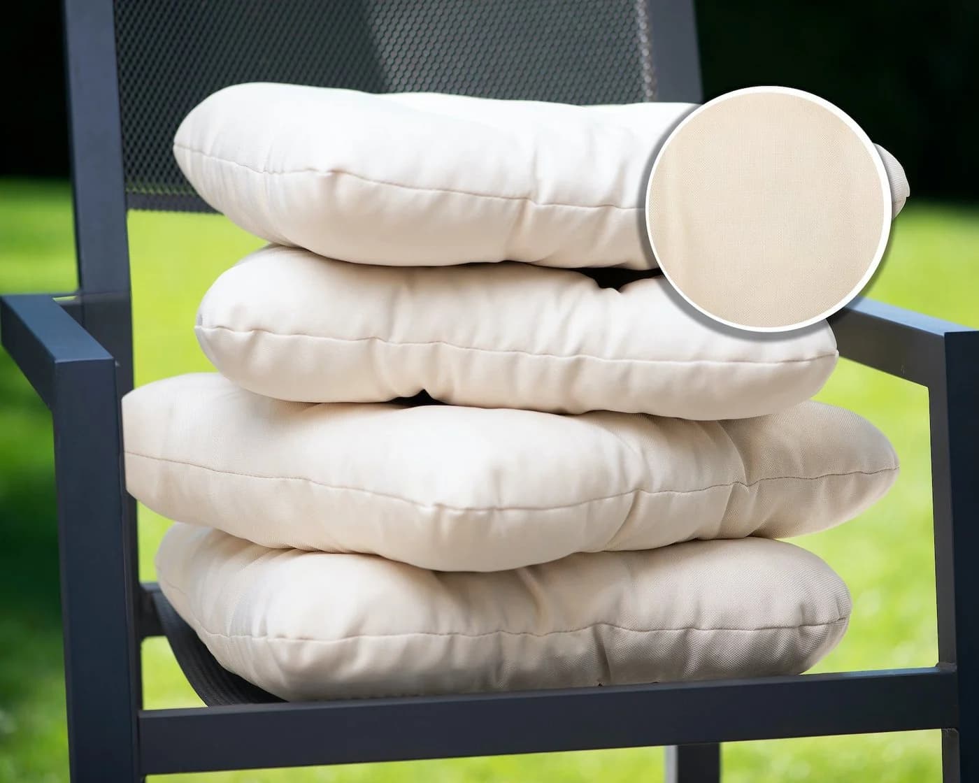 sunnypillow Stuhlkissen 4er Set 45x45 cm Bequeme 8cm Polsterauflage - Bild 5