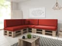 sunnypillow Palettenkissen Milano 8er Set Rot UV-beständig Bild 1