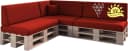 sunnypillow Palettenkissen Milano 8er Set Rot UV-beständig Bild 2