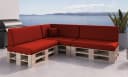sunnypillow Palettenkissen Milano 8er Set Rot UV-beständig Bild 3