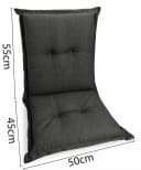 sunnypillow Stuhlkissen Anthrazit UV-Lichtecht Gartenstuhlauflage Bild 3