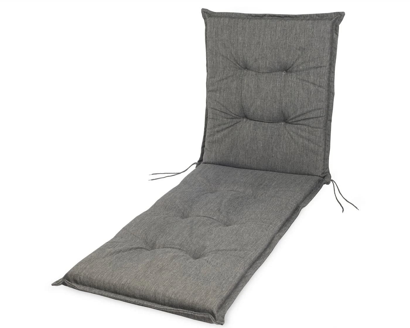 sunnypillow Liegenauflage Grau UV-Lichtecht Gartenliege