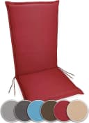 sunnypillow Gartenstuhlauflage Rot 9cm Extra Dick Bild 2