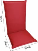sunnypillow Gartenstuhlauflage Rot 9cm Extra Dick Bild 3