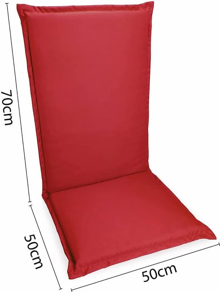 sunnypillow Gartenstuhlauflage Rot 9cm Extra Dick - Bild 3