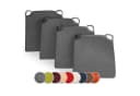sunnypillow Stuhlkissen 4er Set Anthrazit Modern Bild 2