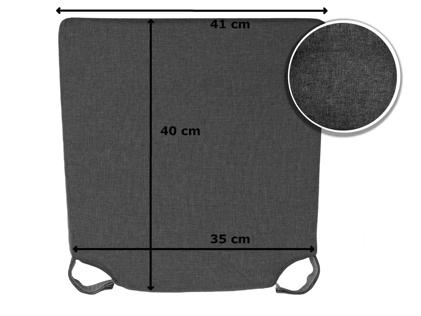 sunnypillow Stuhlkissen 4er Set Anthrazit Modern - Bild 4