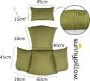 sunnypillow Hängesessel Auflage Grün für Rattan & Polyrattan Hängeschaukel Bild 1