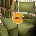 sunnypillow Hängesessel Auflage Grün für Rattan & Polyrattan Hängeschaukel Bild 5