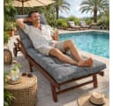 Sunnypillow Liegenauflage Grau 200x60cm Extra Dick Bild 1
