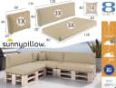 sunnypillow Palettenkissen Boston Set Palettenauflage Indoor Outdoor Bild 3