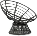 sunnypillow Rattanstuhl Papasansessel mit Kissen Anthrazit Bild 4