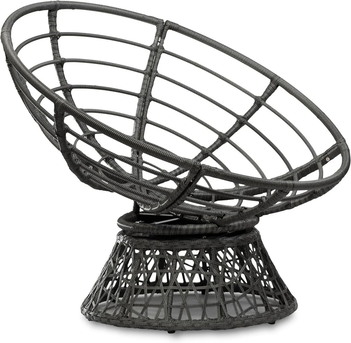 sunnypillow Rattanstuhl Papasansessel mit Kissen Anthrazit - Bild 4