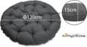 sunnypillow Rattanstuhl Papasansessel mit Kissen Anthrazit Bild 5
