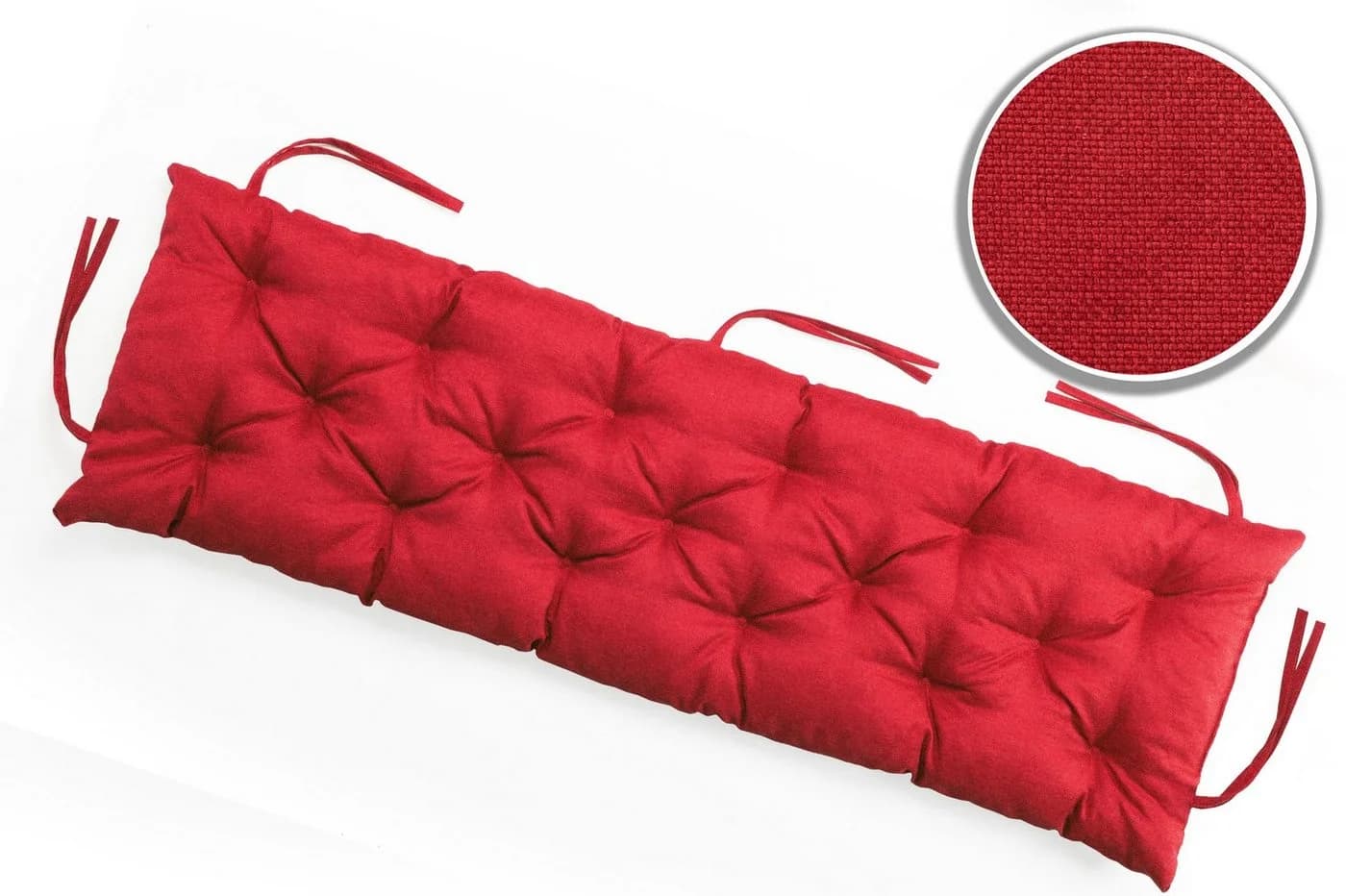 sunnypillow Bankauflage rot mit Befestigungsbändern - Bild 3