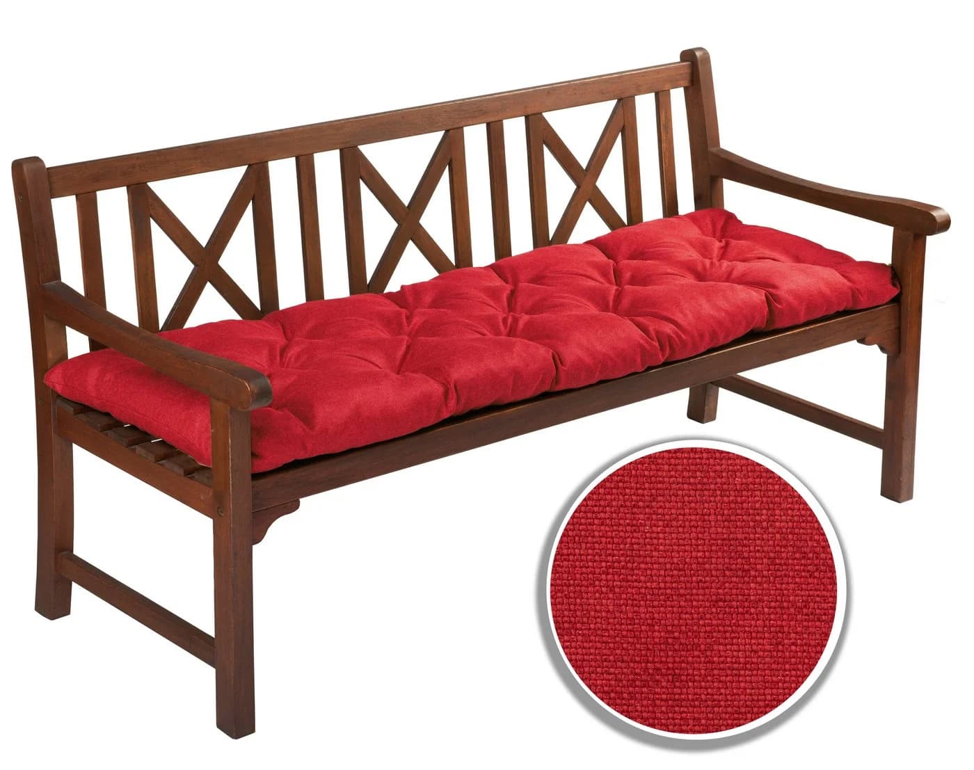 sunnypillow Bankauflage rot mit Befestigungsbändern - Bild 5