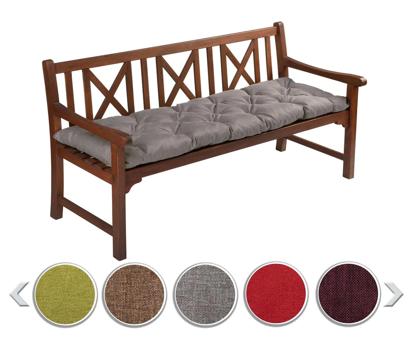 sunnypillow Bankauflage Grau 110x50 cm - Wasserabweisend & Dick - Bild 2