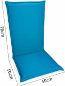 Sunnypillow Gartenstuhlauflage 2er Set Blau 120x50cm Bild 3