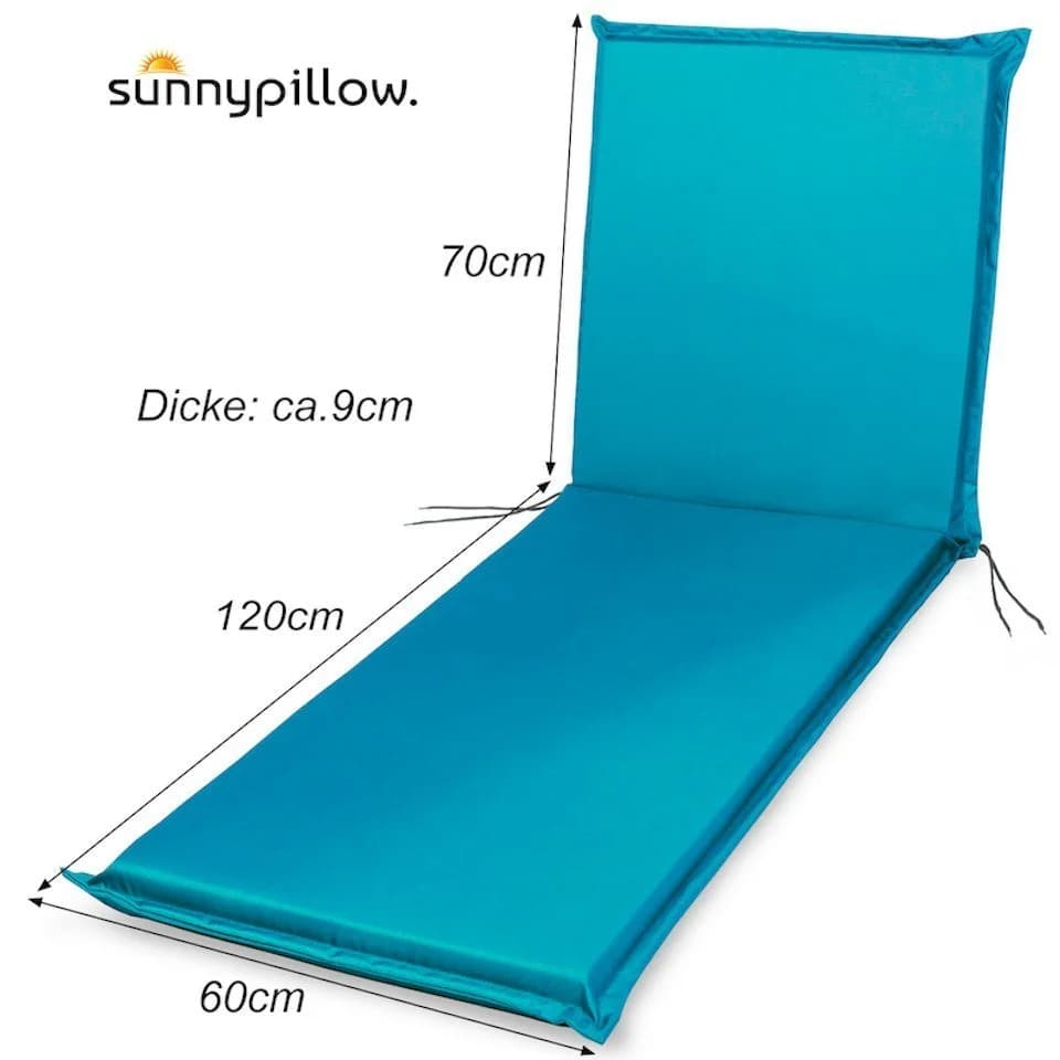 sunnypillow Liegenauflage Blau Modell Oxford