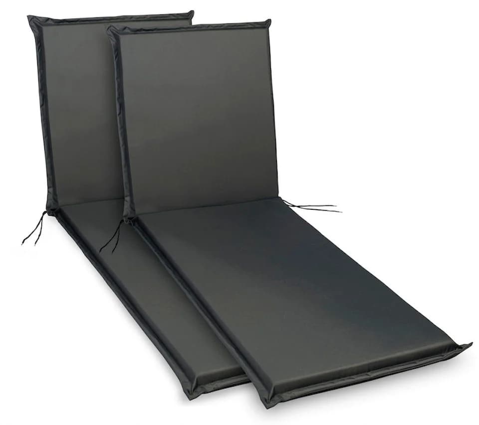sunnypillow Liegenauflage Anthrazit 2 Stück - Bild 2