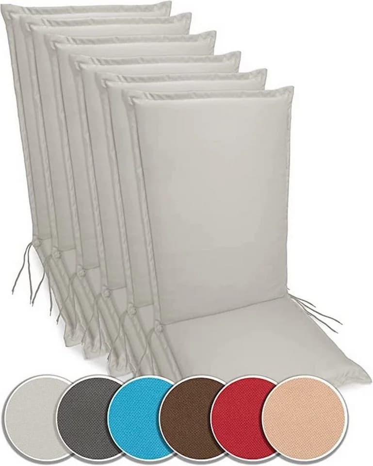 sunnypillow Liegenauflage Grau 6er Set Extra Dick 9cm - Bild 2
