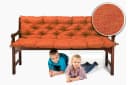 sunnypillow Bankauflage Orange Polyester mit Befestigungsbändern Bild 1