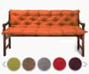 sunnypillow Bankauflage Orange Polyester mit Befestigungsbändern Bild 2