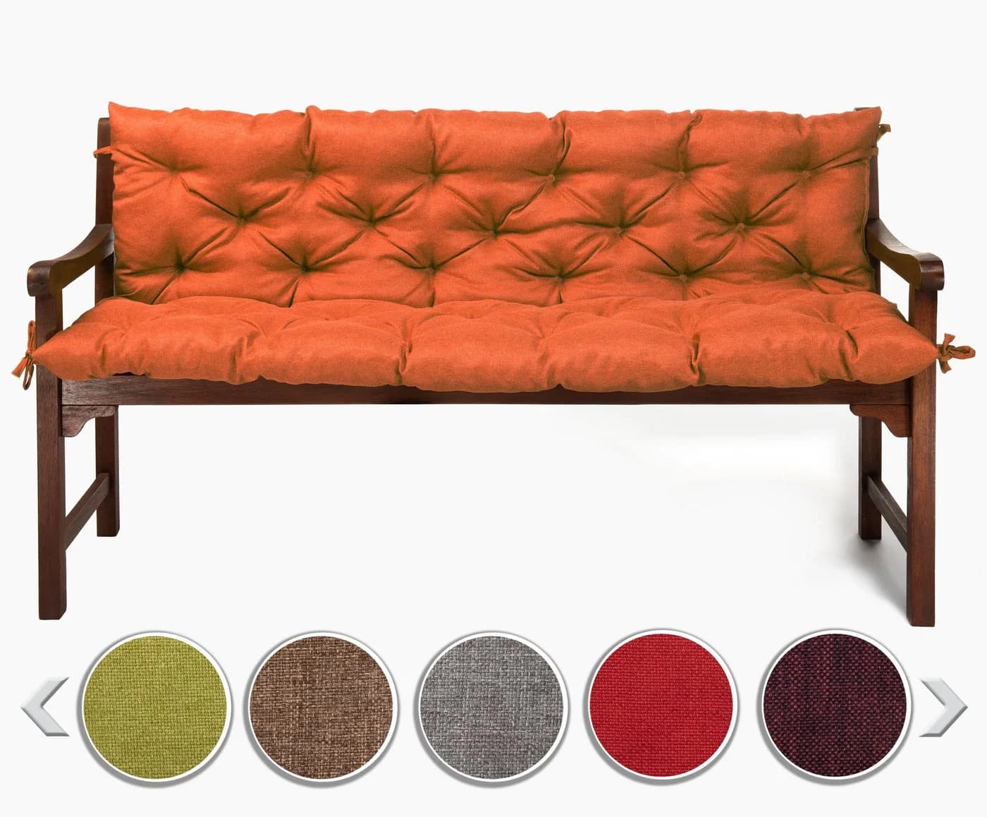 sunnypillow Bankauflage Orange Polyester mit Befestigungsbändern - Bild 2