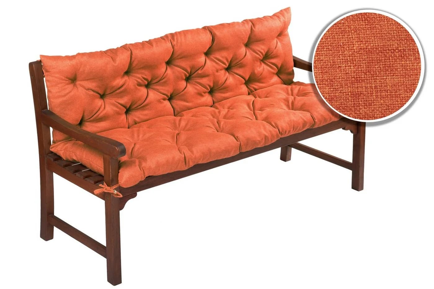 sunnypillow Bankauflage Orange Polyester mit Befestigungsbändern - Bild 3