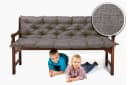 sunnypillow Bankauflage grau mit Befestigungsbändern Bild 1