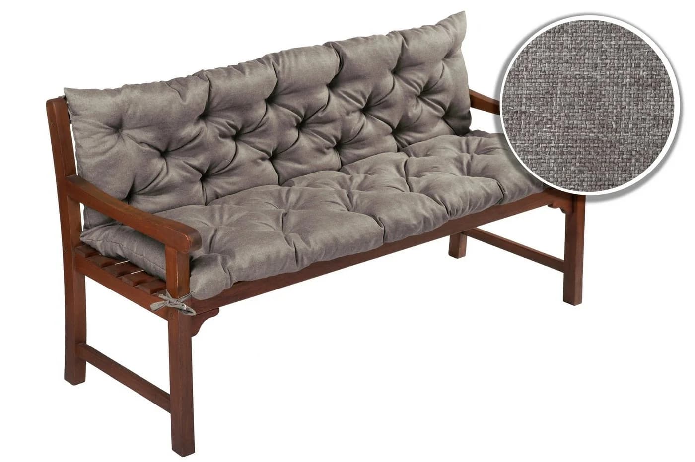 sunnypillow Bankauflage grau mit Befestigungsbändern - Bild 3