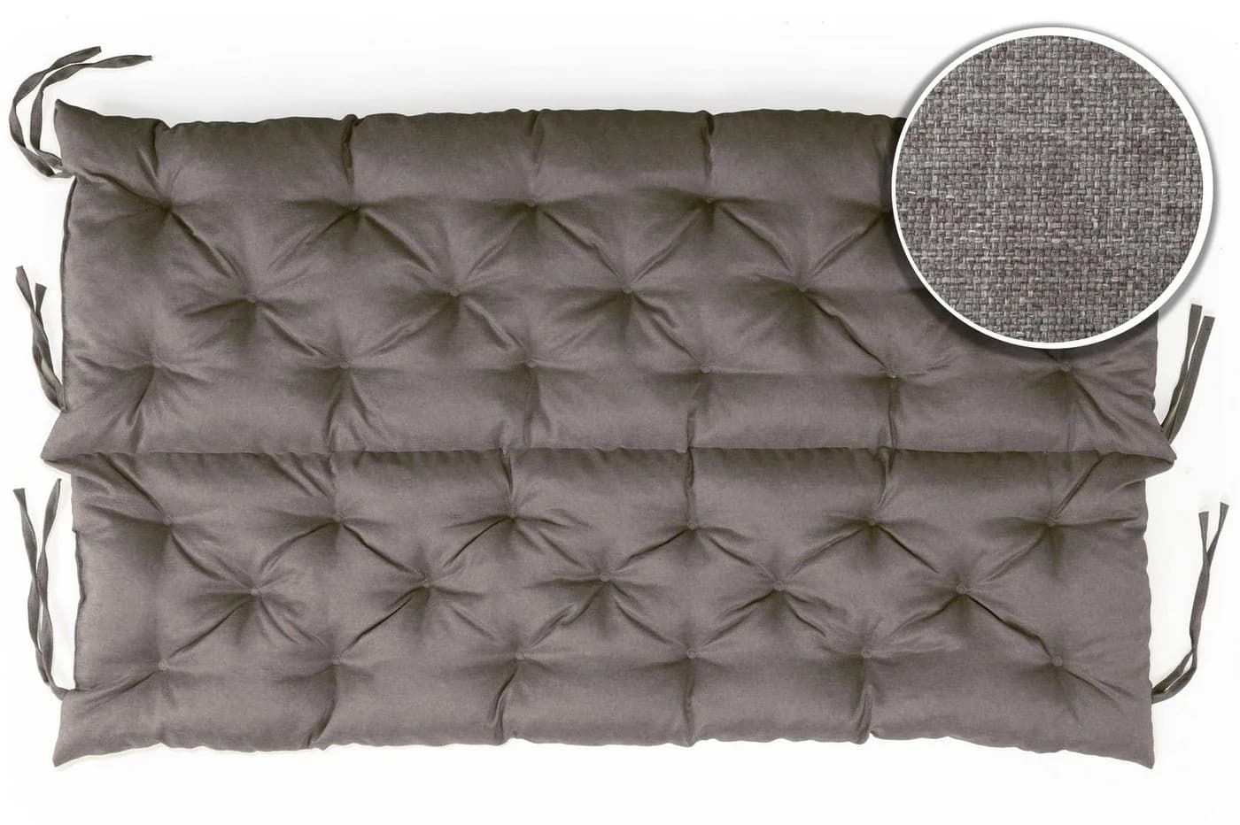 sunnypillow Bankauflage grau mit Befestigungsbändern - Bild 5