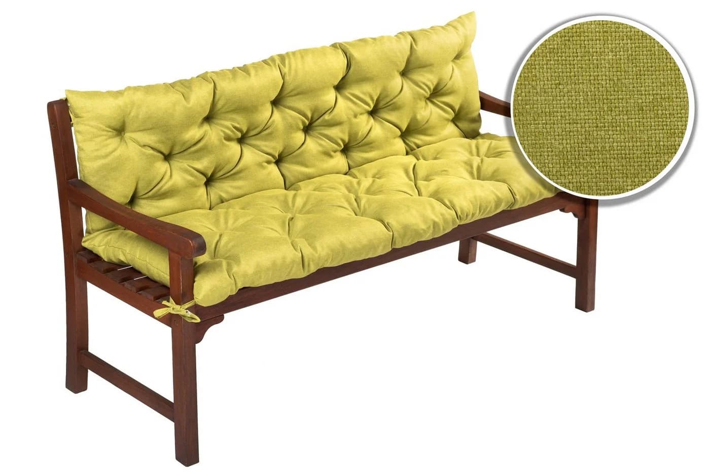 sunnypillow Bankauflage mit Befestigungsbändern grün - Bild 3