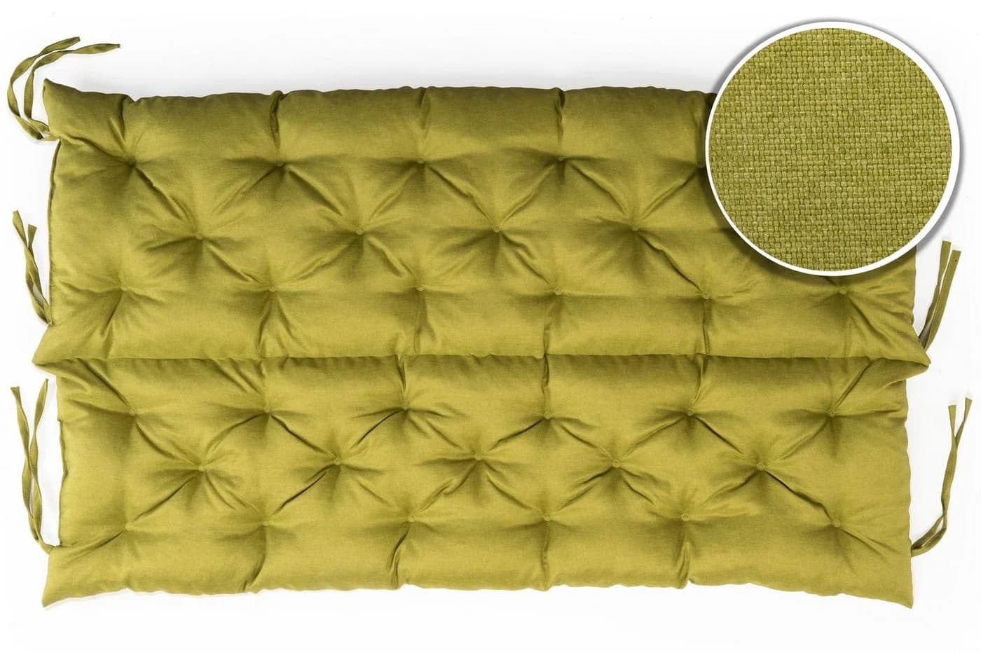 sunnypillow Bankauflage mit Befestigungsbändern grün - Bild 5