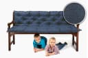 sunnypillow Bankauflage Blau Polyester mit Befestigungsbändern Bild 1