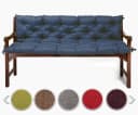 sunnypillow Bankauflage Blau Polyester mit Befestigungsbändern Bild 2