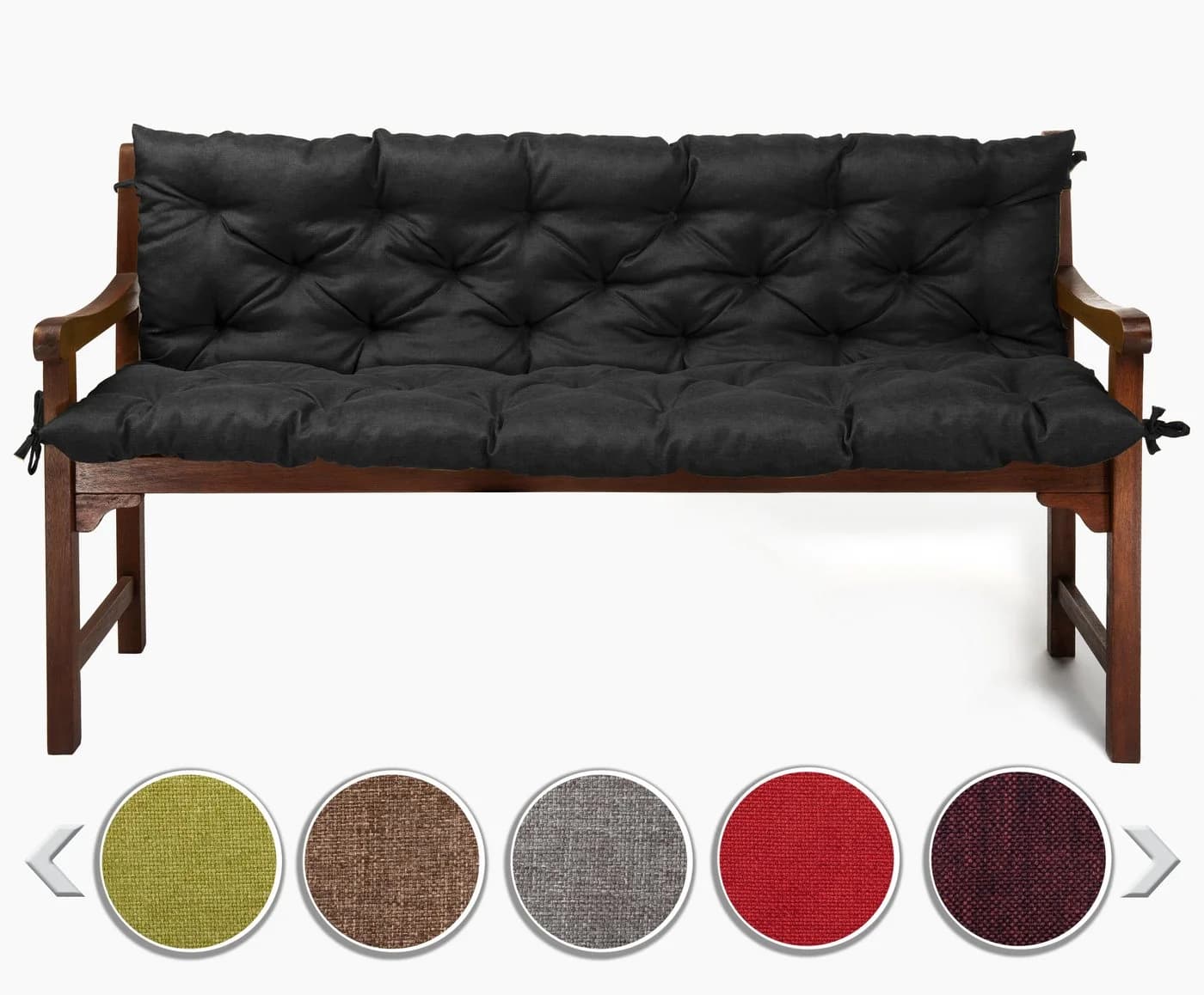 sunnypillow Bankauflage Schwarz Polyurethan Schaum - Bild 2