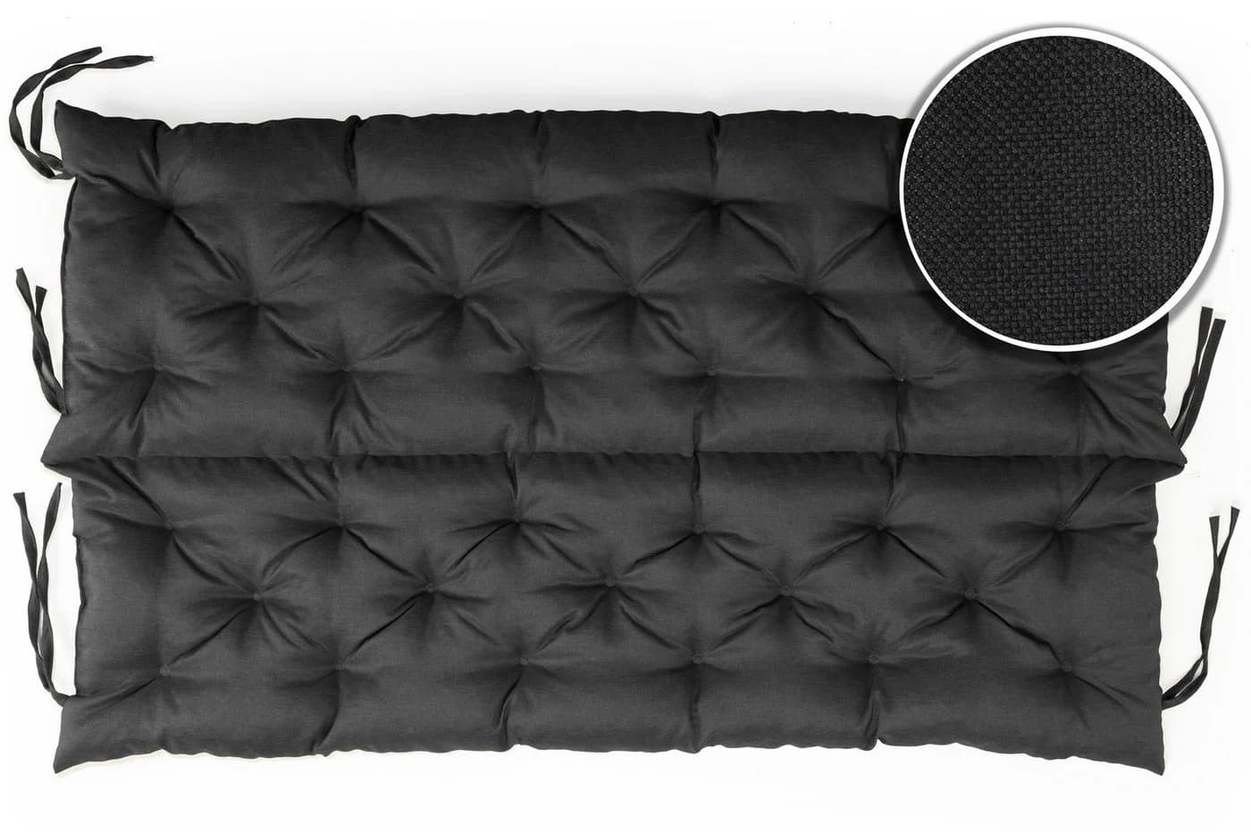 sunnypillow Bankauflage Schwarz Polyurethan Schaum - Bild 5