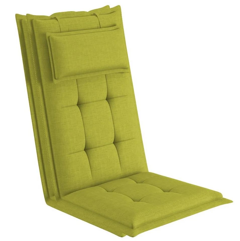 Sunnypillow Hochlehnerauflage Gartenstuhl mit Kopfpolster Grün - Bild 2