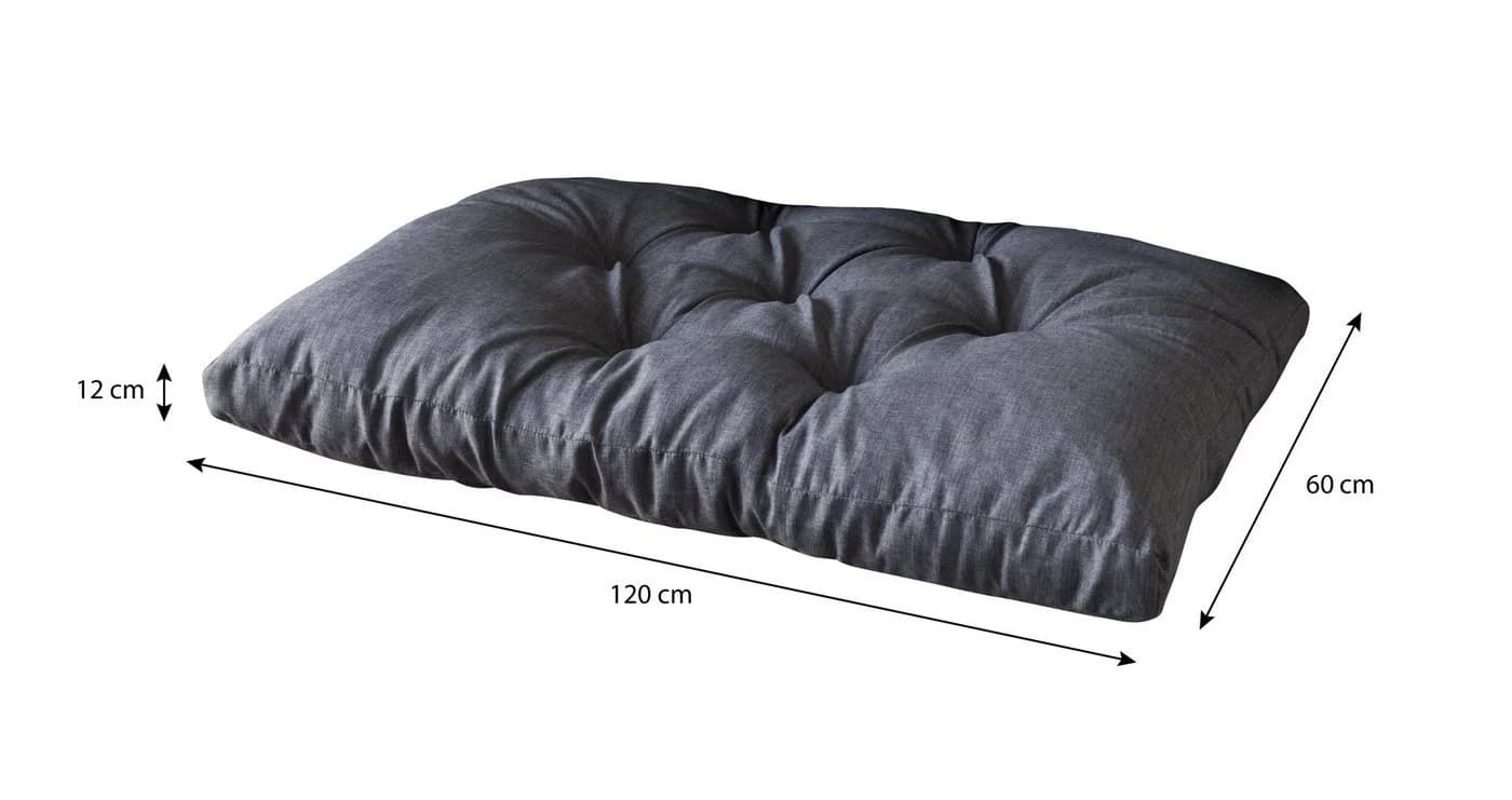 sunnypillow Palettenkissen Gesteppt Anthrazit - Bild 3