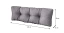 sunnypillow Rückenkissen Palettenkissen Grau Gesteppt Bild 3