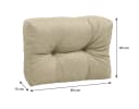sunnypillow Rückenkissen Palettenkissen gesteppt Cremefarben Bild 3