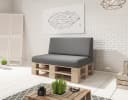 sunnypillow Palettenkissen Milano 2er Set Anthrazit mit abnehmbarem Bezug Bild 1