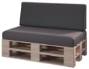 sunnypillow Palettenkissen Milano 2er Set Anthrazit mit abnehmbarem Bezug Bild 2