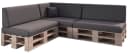 sunnypillow Palettenkissen Milano 8er Set Anthrazit mit abnehmbarem Bezug Bild 2