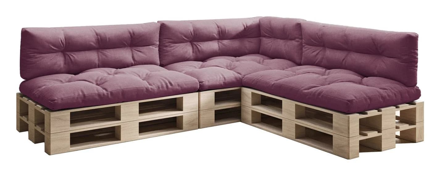 sunnypillow Palettenkissen 7er Set Violett - Bild 2